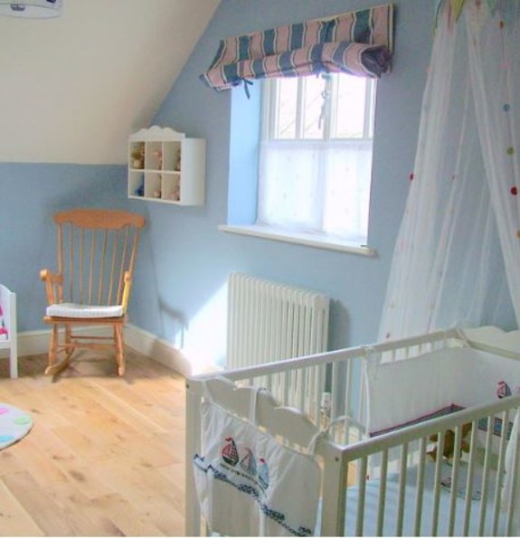 Edward Bulmer Paints Fair Blue walls nursery