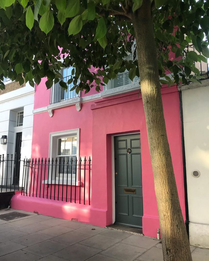 Farrow & Ball Rangwali pink exterior paint