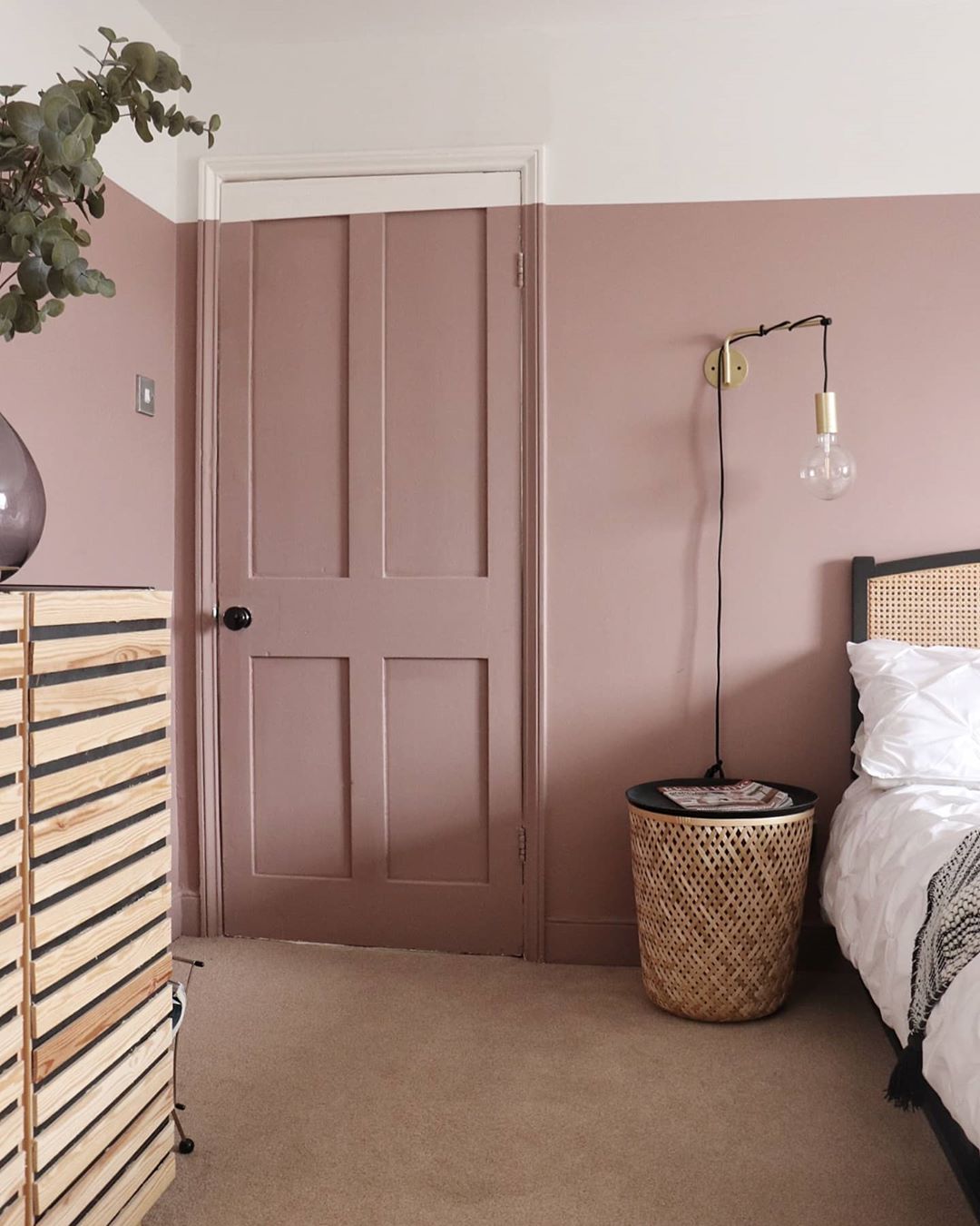 Farrow And Ball Sulking Room Pink Custom Bed