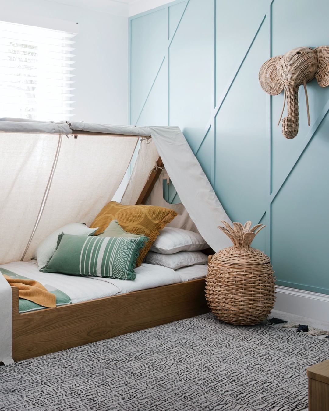 KidsbedroomwallspaintedinDuluxCoollightblue Interiors By Color