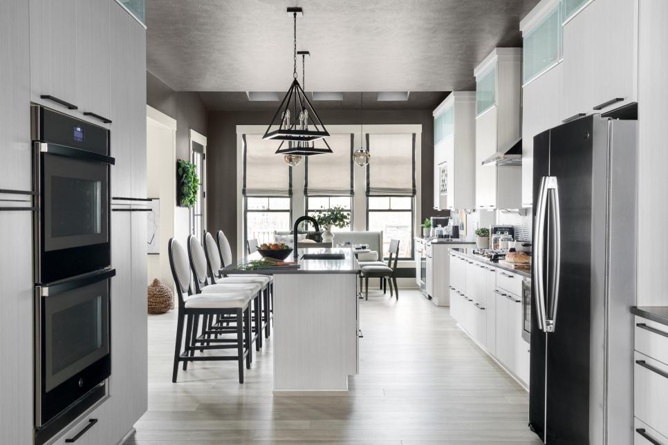 kitchen decor modern in black and white