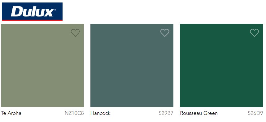 Dulux Paint Trend 2020 Green, Te Aroha, Hancock and Rousseau Green