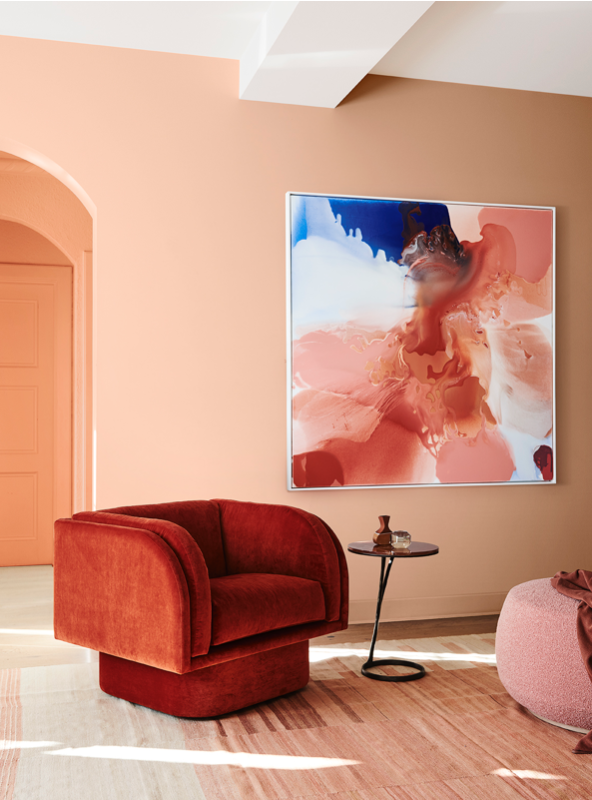 Dulux paint color trend 2020 peach orange walls