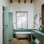 jade green bathroom interior
