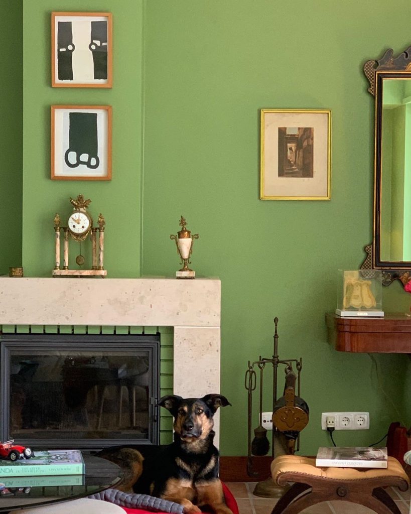 Farrow & Ball Yeabridge Green living room