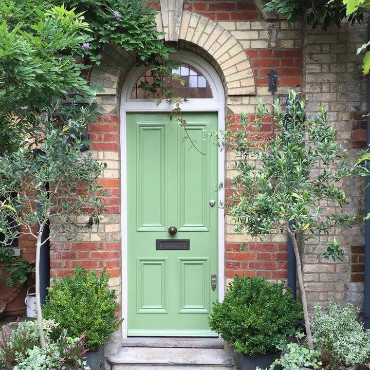 Farrow & Ball Yeabridge Green painted front door