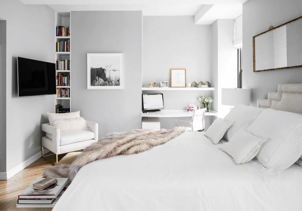 best gray bedroom paint colors BM Stonington Gray