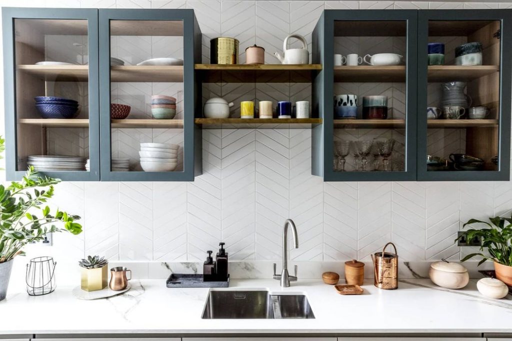 Glazed Cabinetry Contemporary Kitchen