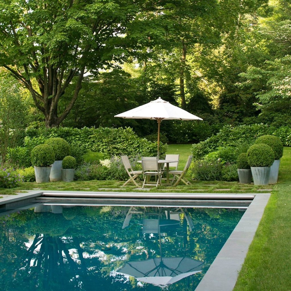 Pool Landscaping Ideas manicured garden