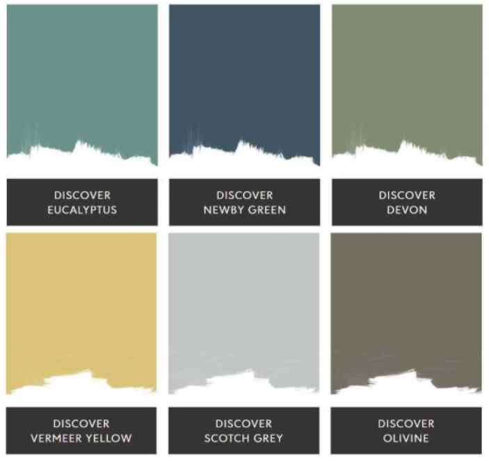 Sanderson Most Loved Paint Colours swatches 2021