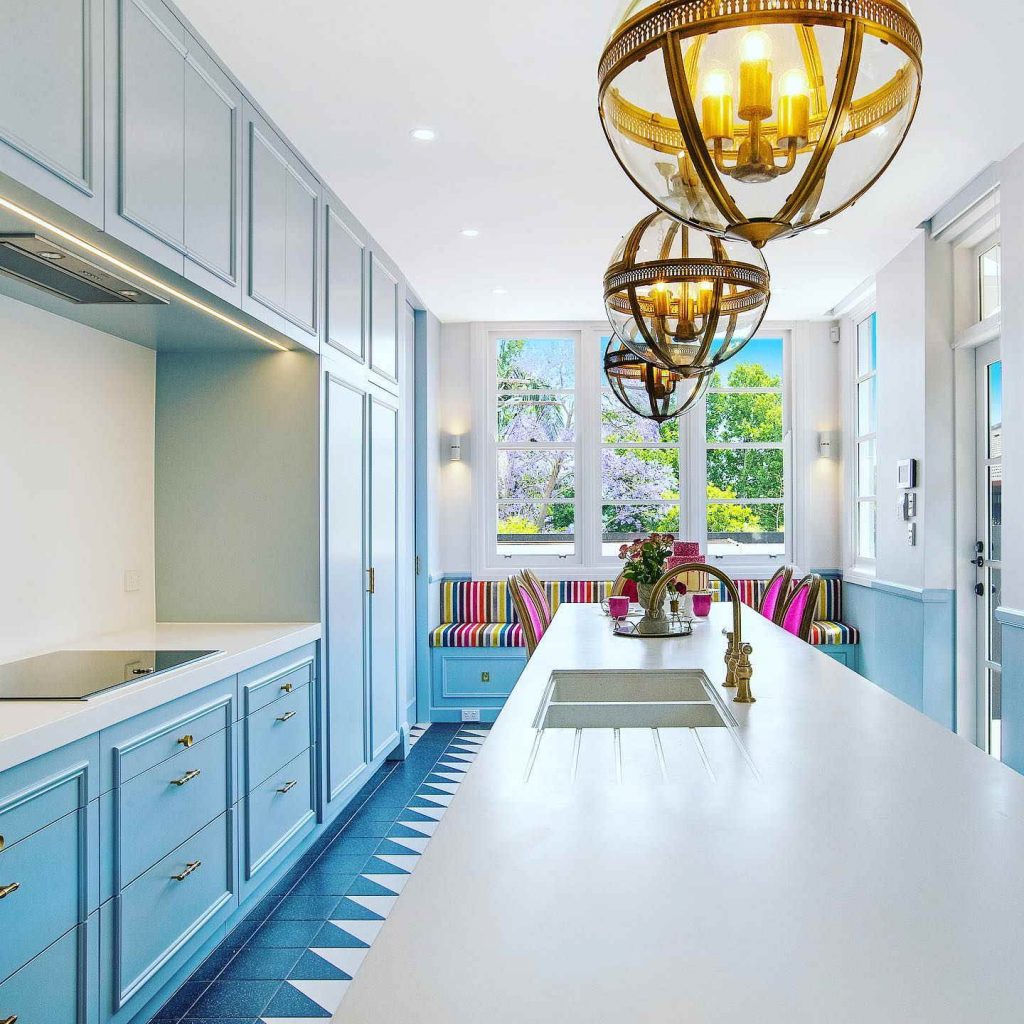 Pastel blue kitchen sydney