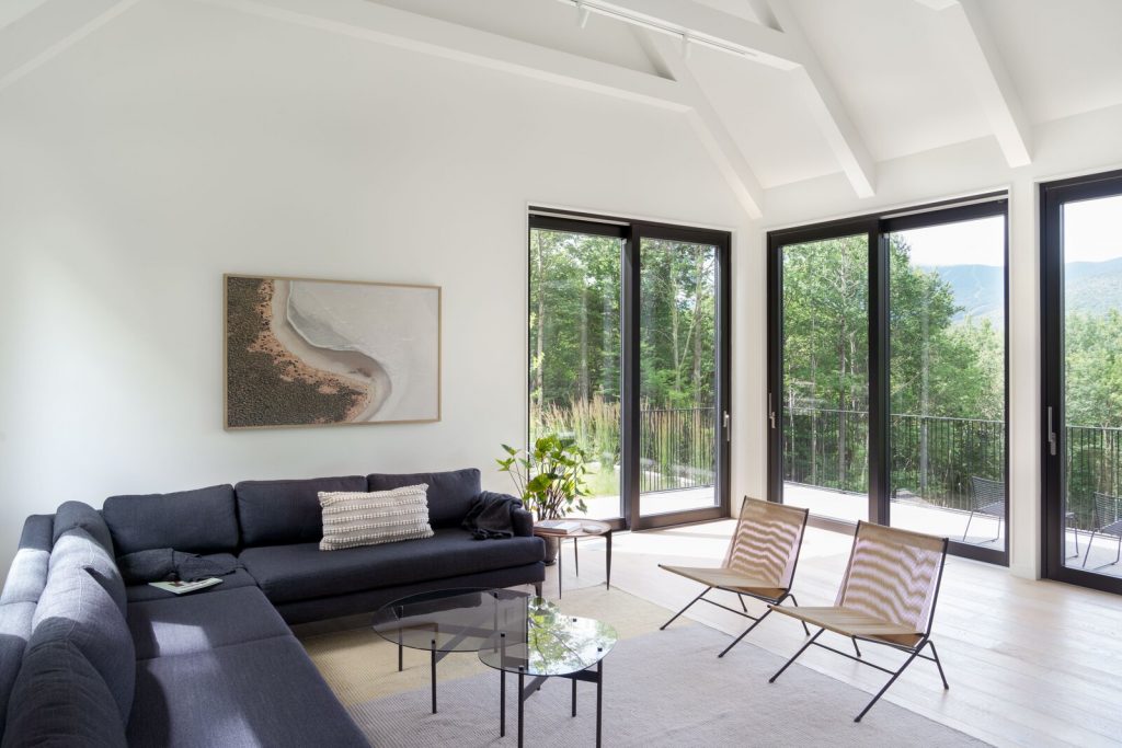 casual living area farmhouse with views