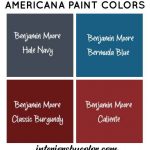 Americana paint color scheme benjamin moore paints hale navy bermuda burgundy caliente