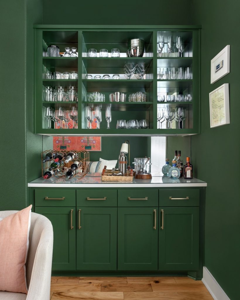 Benjamin Moore Peale Green bar paint