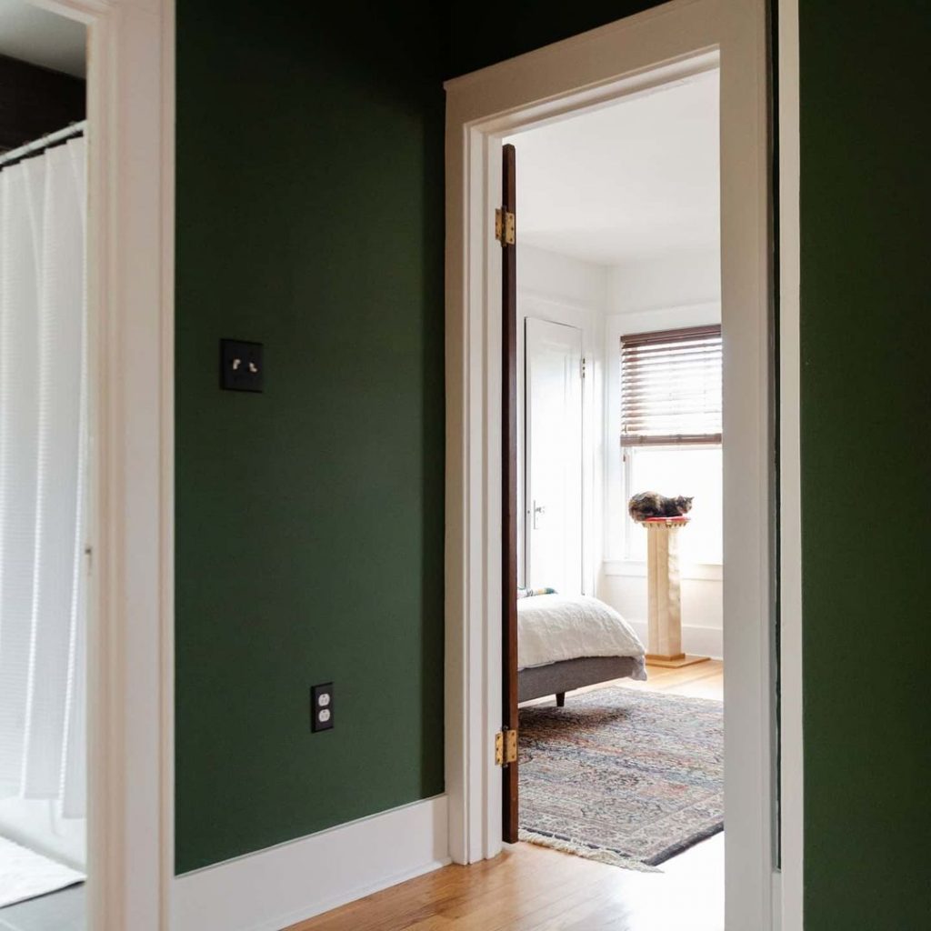 Benjamin Moore Peale Green hallway