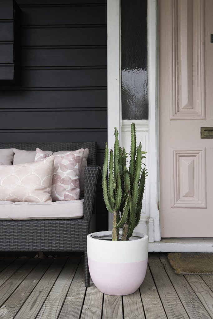 Front door painted in Taubmans Beige Pink