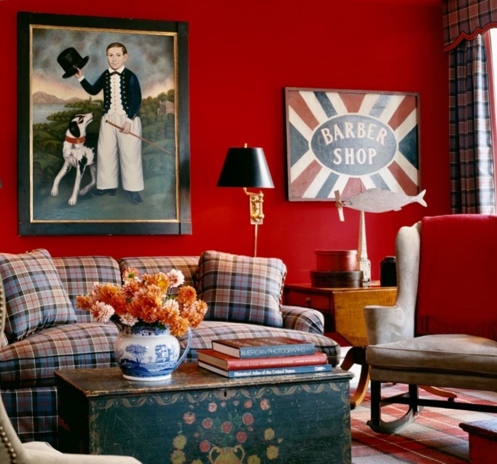 Preppy style Americana living room