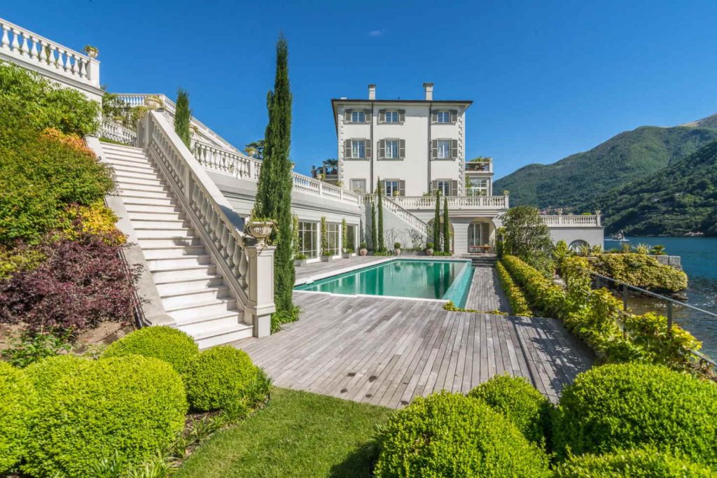 staircase by the pool