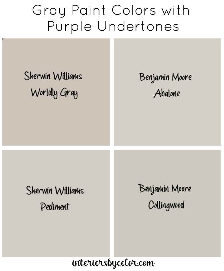 Gray Paint Colors with Purple Undertones