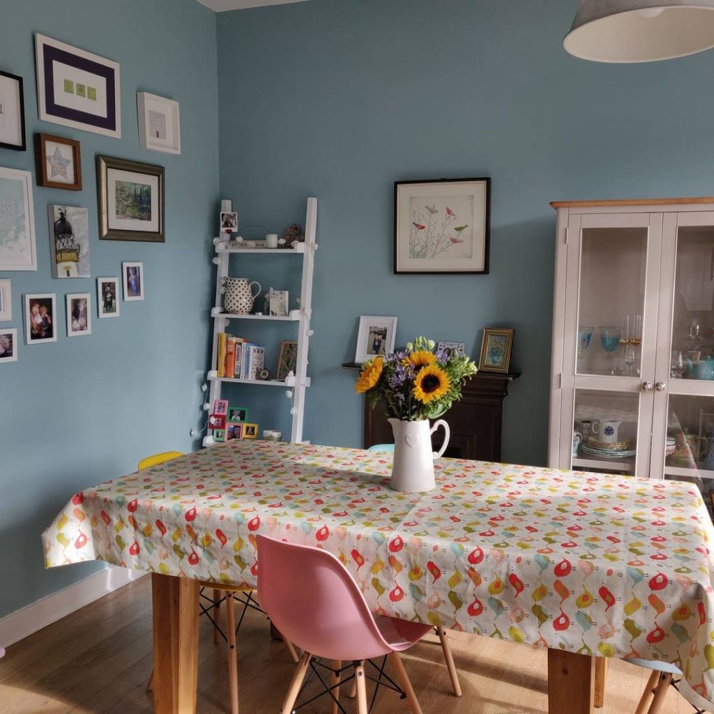 Dulux Blue Reflection wall dining room