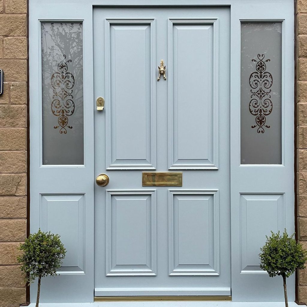 Farrow & Ball Parma Grey painted front door