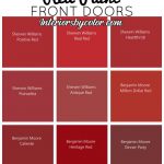 Red front doors on houses paint colors