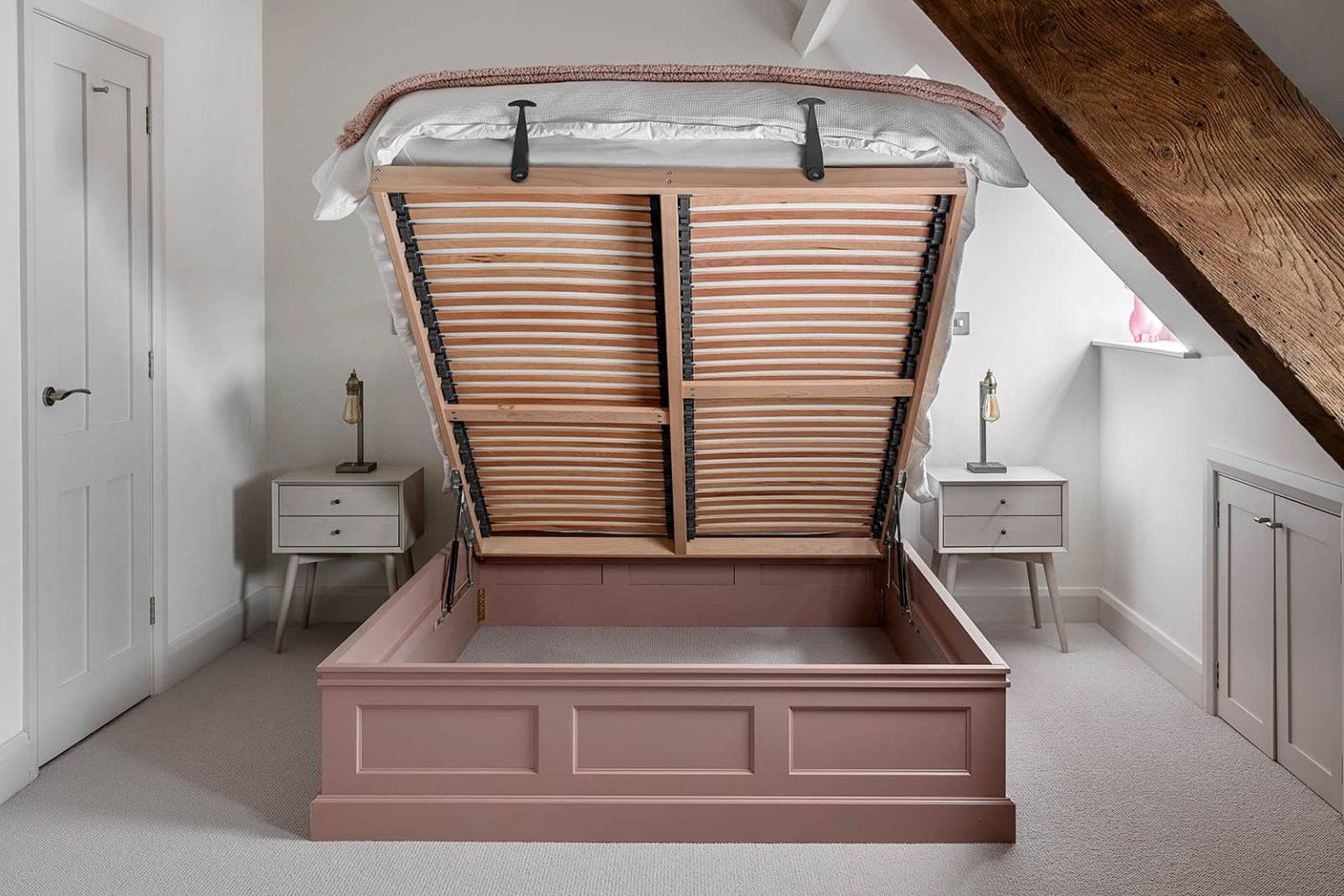 Farrow and Ball Sulking Room Pink Custom Bed Interiors By Color