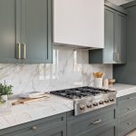 Kitchen Cabinets in Sherwin Williams Pewter Green