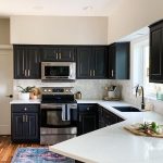 Kitchen Cupboards Painted in Black Magic SW 6991
