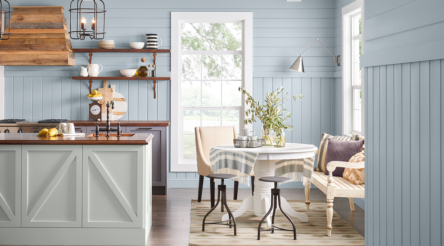 best light blue paint color for kitchen