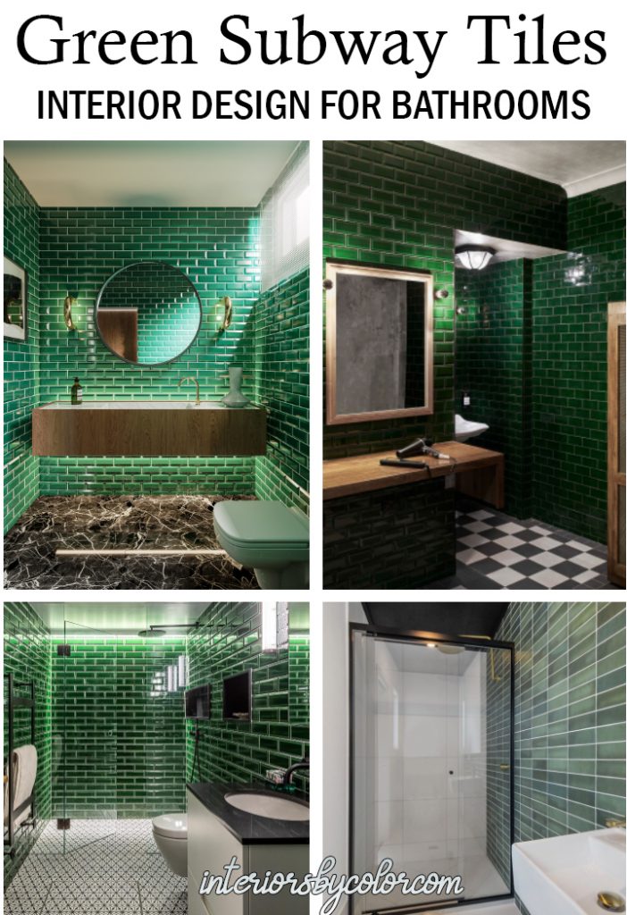 green subway tiles for the bathroom ideas