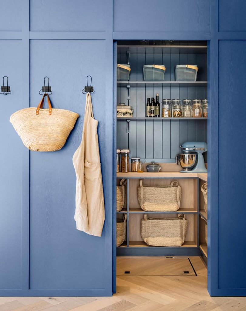 Dulux Property blue painted kitchen