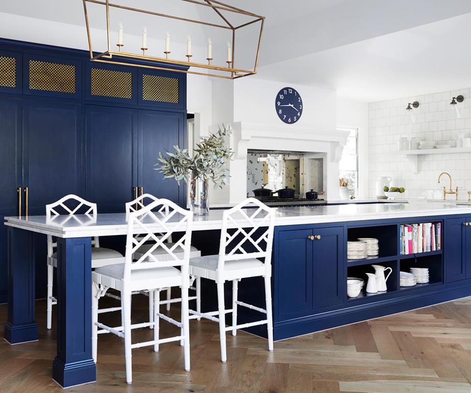 blue shaker style kitchen