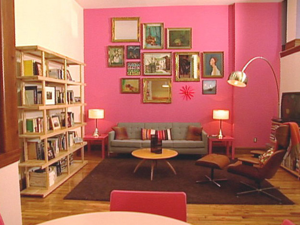 Benjamin Moore Pink Ladies Accent wall