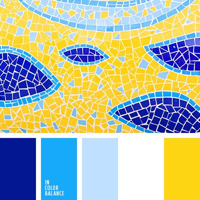 Blue and yellow color palette