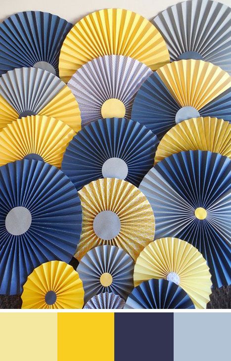 Blue and yellow color schemes inspiration