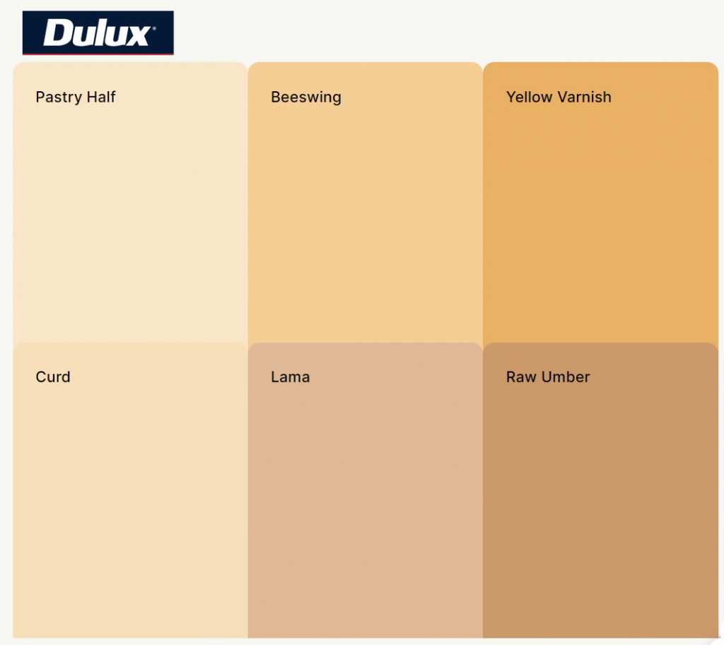 Dulux Gold yellow paint colors 2022