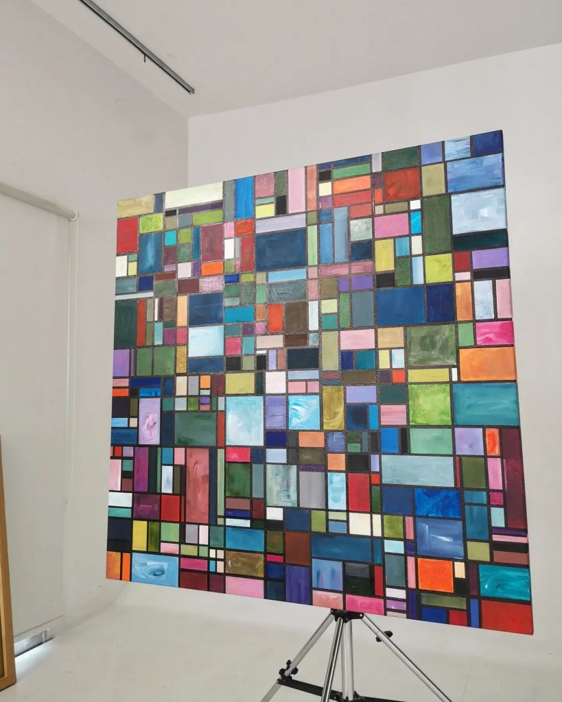 Geometric artwork multi colored