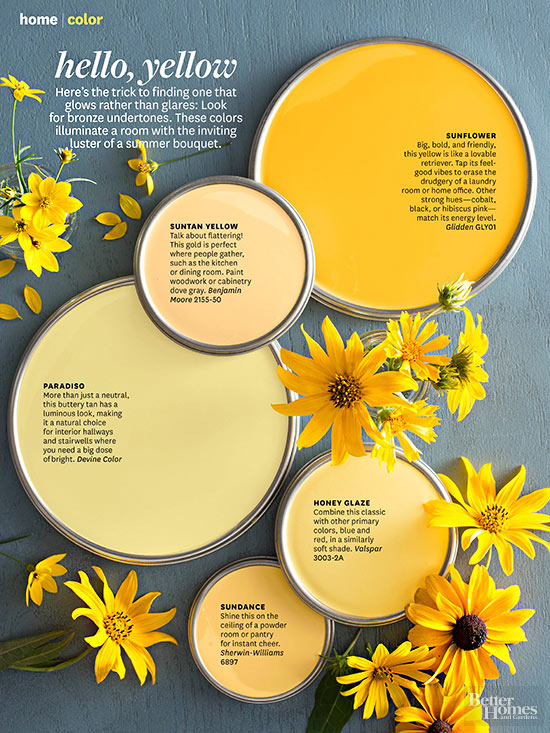 Better Homes & Gardens Yellow Paint Colors