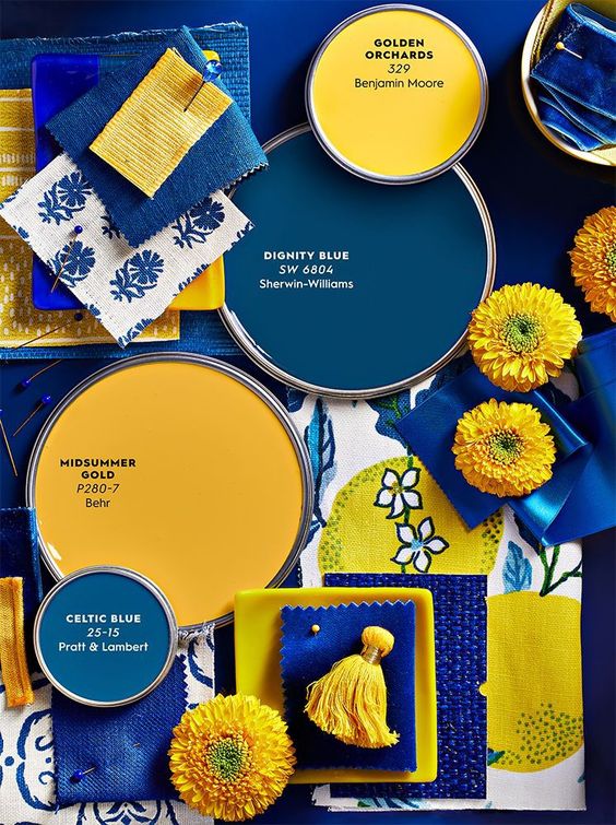 Yellow and Blue Color Scheme