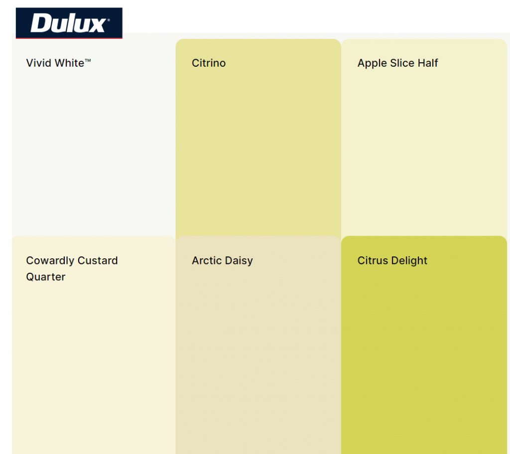 Yellow green Paint Colors from Dulux