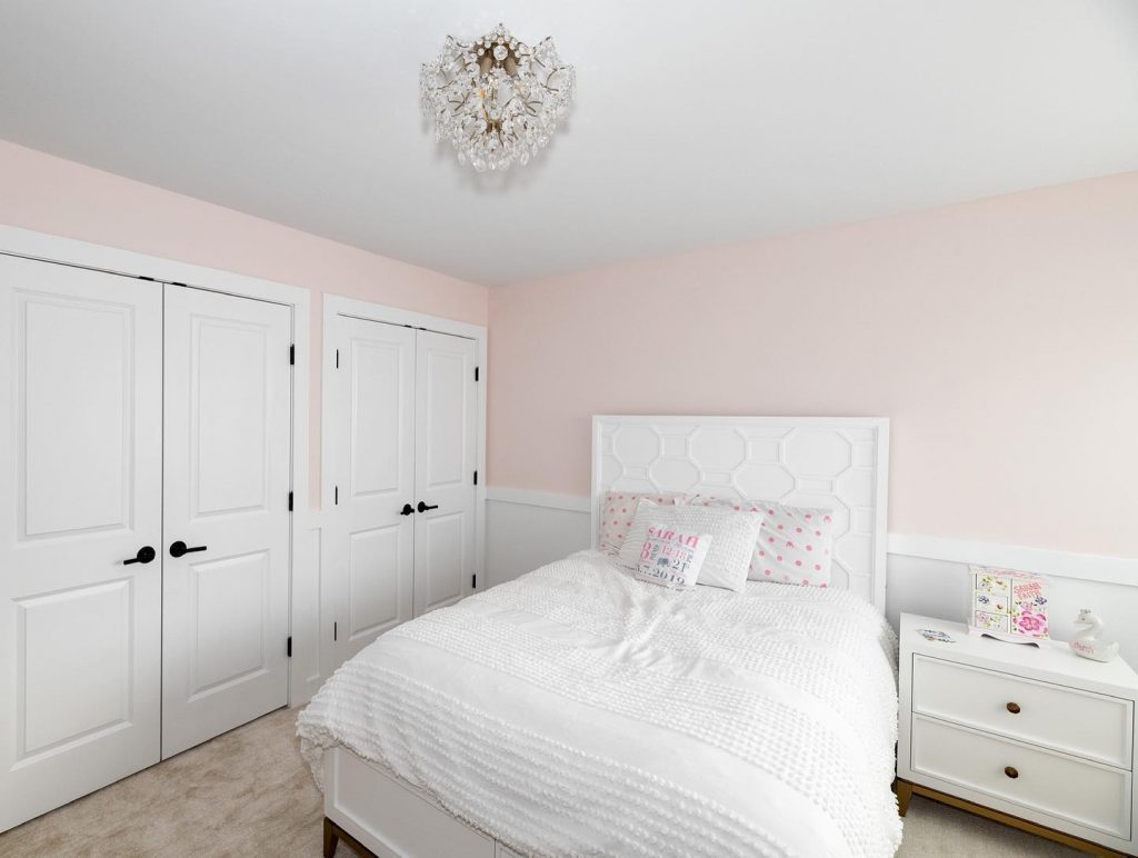 pink and white bedroom design Benjamin Moore Pink Bliss