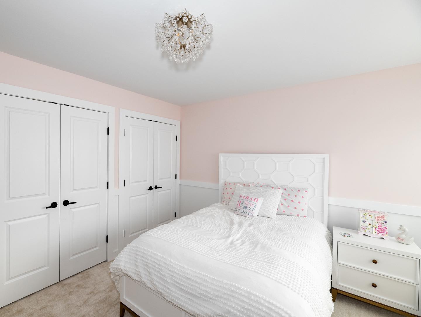 pink-and-white-bedroom-design-Benjamin-Moore-Pink-Bliss - Interiors By Color
