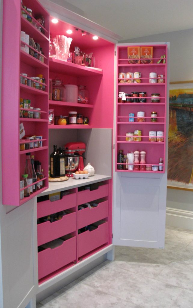 pink and white kitchen design