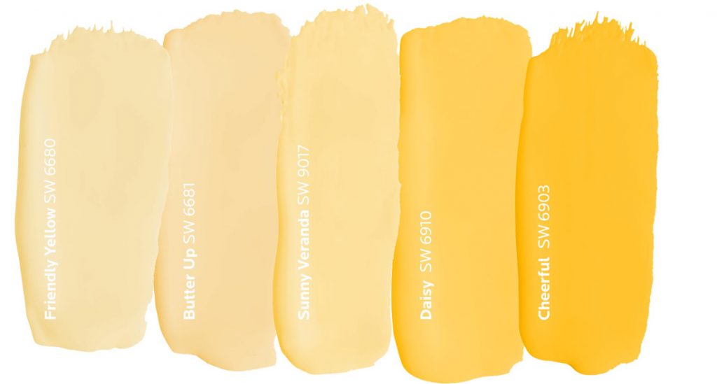 sherwin williams color gradient yellow