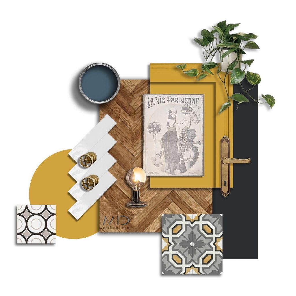 Farrow and Ball Indian Yellow flat lay