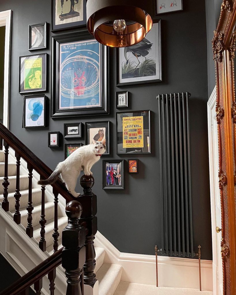 Farrow and Ball Off-Black gallery wall