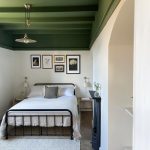 Green Painted Ceiling in the Bedroom