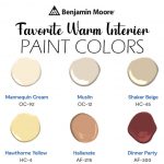 Benjamin Moore Favorite Warm Interior Paint Colors