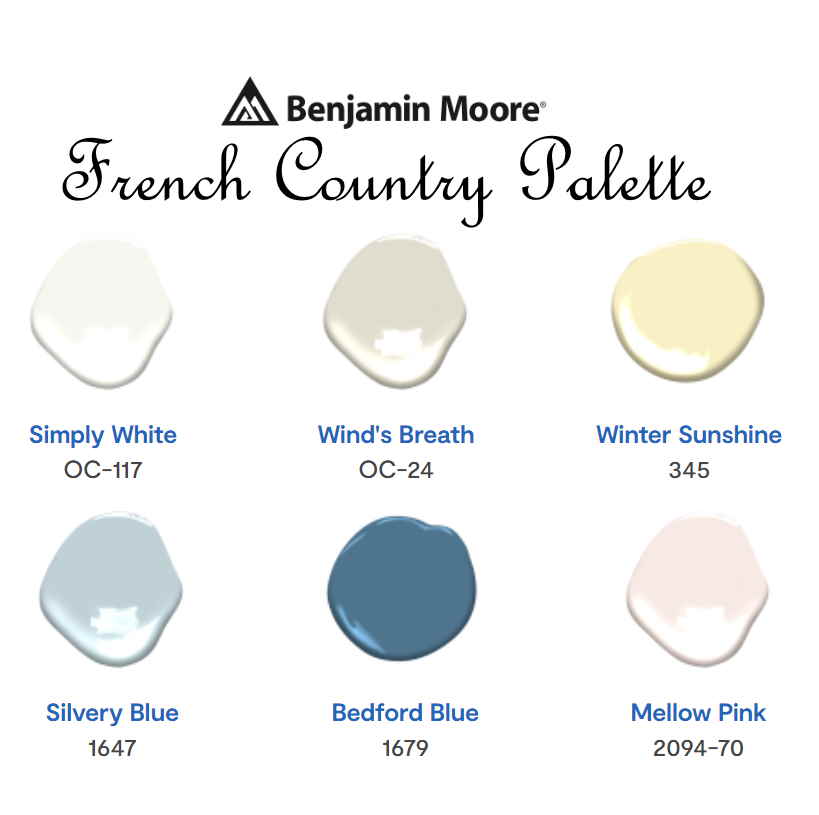Benjamin Moore French Country Color Palette